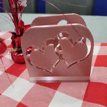 Load image into Gallery viewer, Double Heart Napkin Holder. Stylish and durable napkin holder. Pick your favorite color. Stunning and Eye Catching
