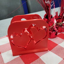 Load image into Gallery viewer, Double Heart Napkin Holder. Stylish and durable napkin holder. Pick your favorite color. Stunning and Eye Catching
