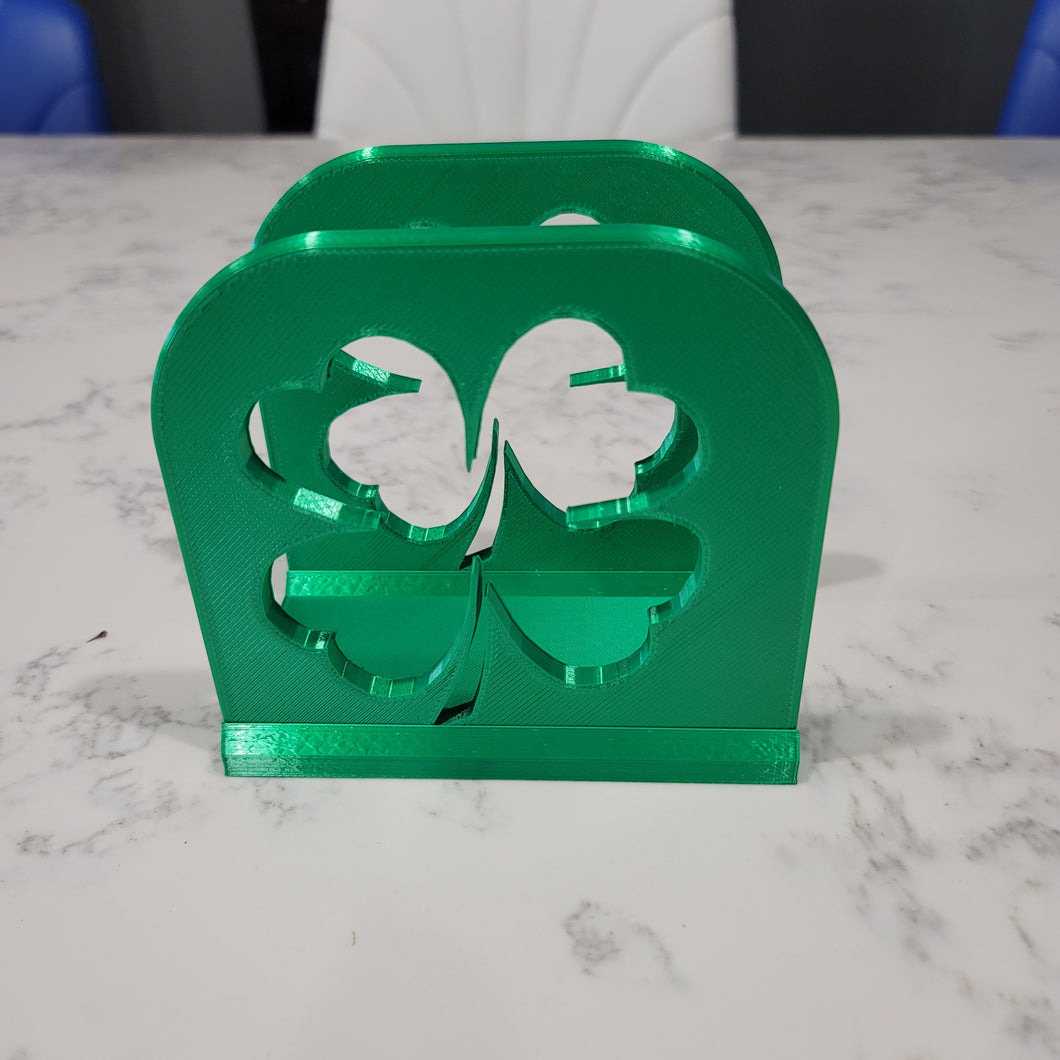 Stylish 4 Leaf Clover Napkin Holder . Appealing, elegant, useful and eye catching. Perfect for St. Patrick's Day