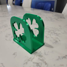 Load image into Gallery viewer, Stylish 4 Leaf Clover Napkin Holder . Appealing, elegant, useful and eye catching. Perfect for St. Patrick&#39;s Day
