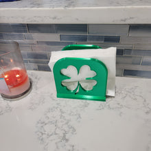 Load image into Gallery viewer, Stylish 4 Leaf Clover Napkin Holder . Appealing, elegant, useful and eye catching. Perfect for St. Patrick&#39;s Day
