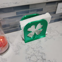 Load image into Gallery viewer, Stylish 4 Leaf Clover Napkin Holder . Appealing, elegant, useful and eye catching. Perfect for St. Patrick&#39;s Day
