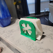 Load image into Gallery viewer, Stylish 4 Leaf Clover Napkin Holder . Appealing, elegant, useful and eye catching. Perfect for St. Patrick&#39;s Day
