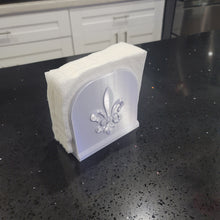 Load image into Gallery viewer, Fleur De Lis Napkin Holder | Kitchen | Patio | Deck | New Orleans | Decorative
